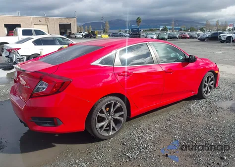 2019 Honda Civic Sport z USA, uszkodzony, nr VIN 2HGFC2F86KH523792